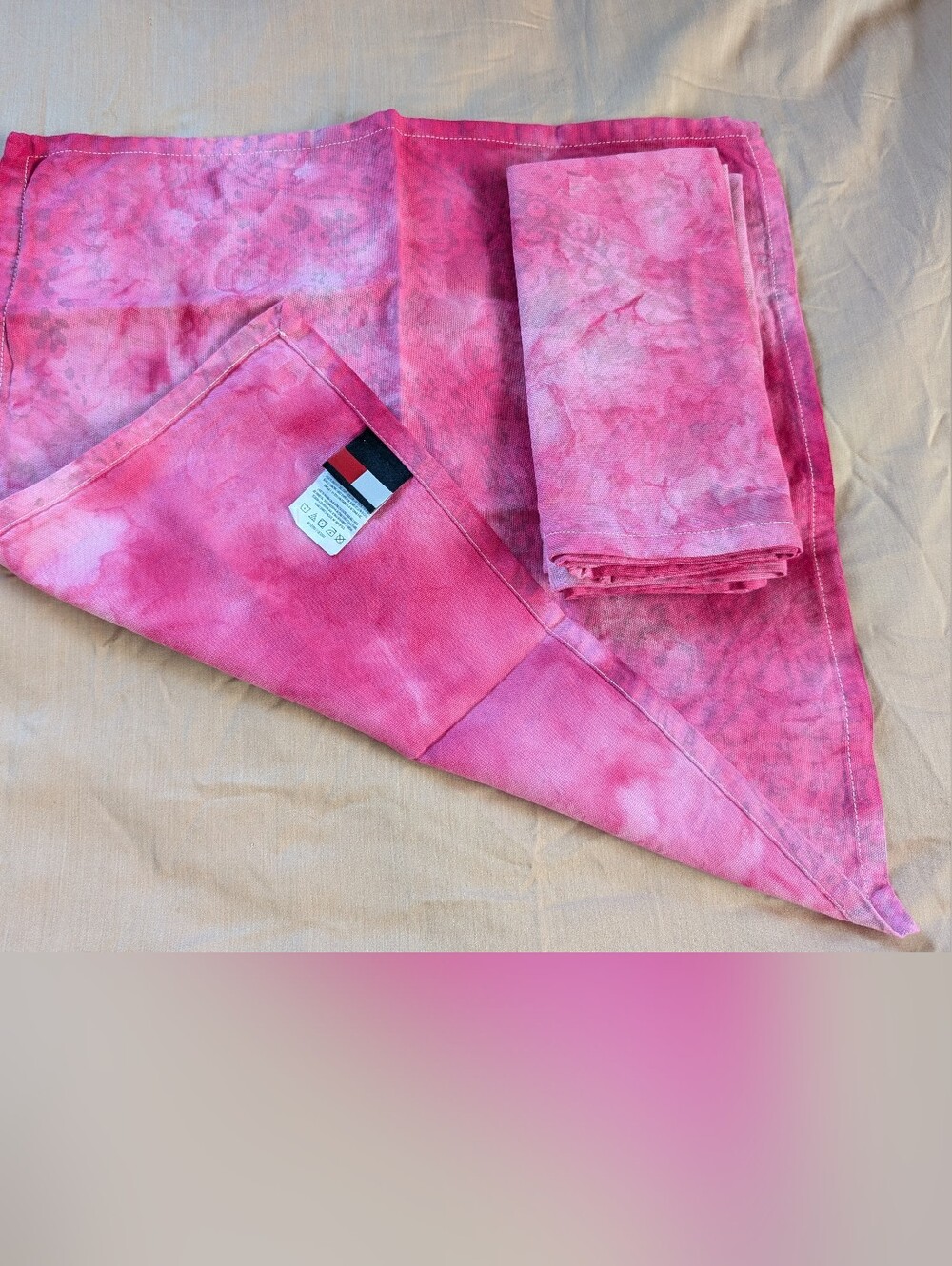One Of A Kind Set Of 4 Tommy Hilfiger Napkins, 19"X19"